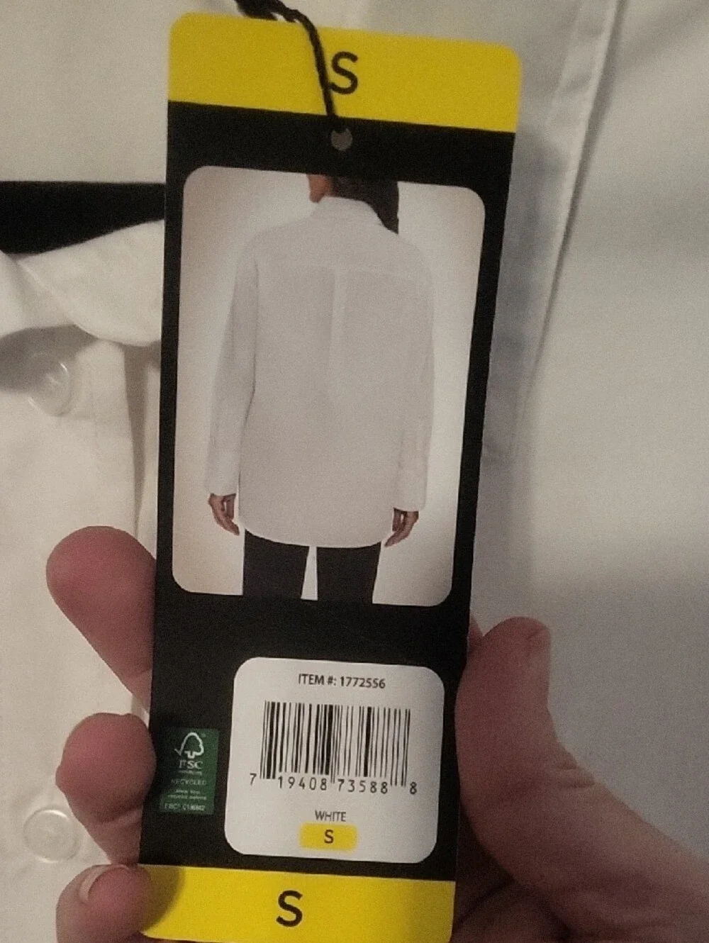 NWT Banana Republic White Oversized Long-Sleeve Button Down Dress Shirt Small